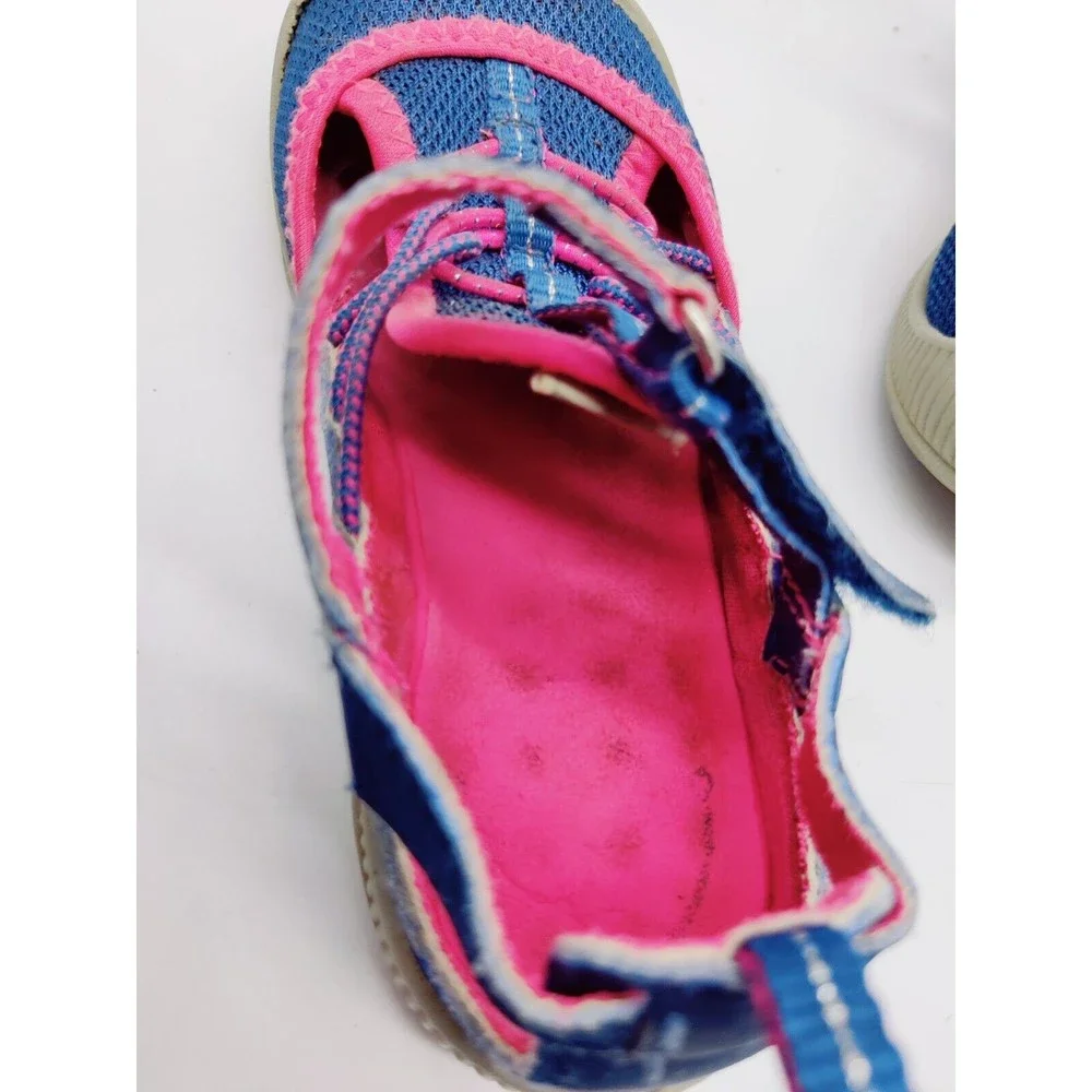 Osh Kosh B'Gosh Girls Hook/Loop Closure Pink Blue Sandals Kids Water Shoes Sz 11